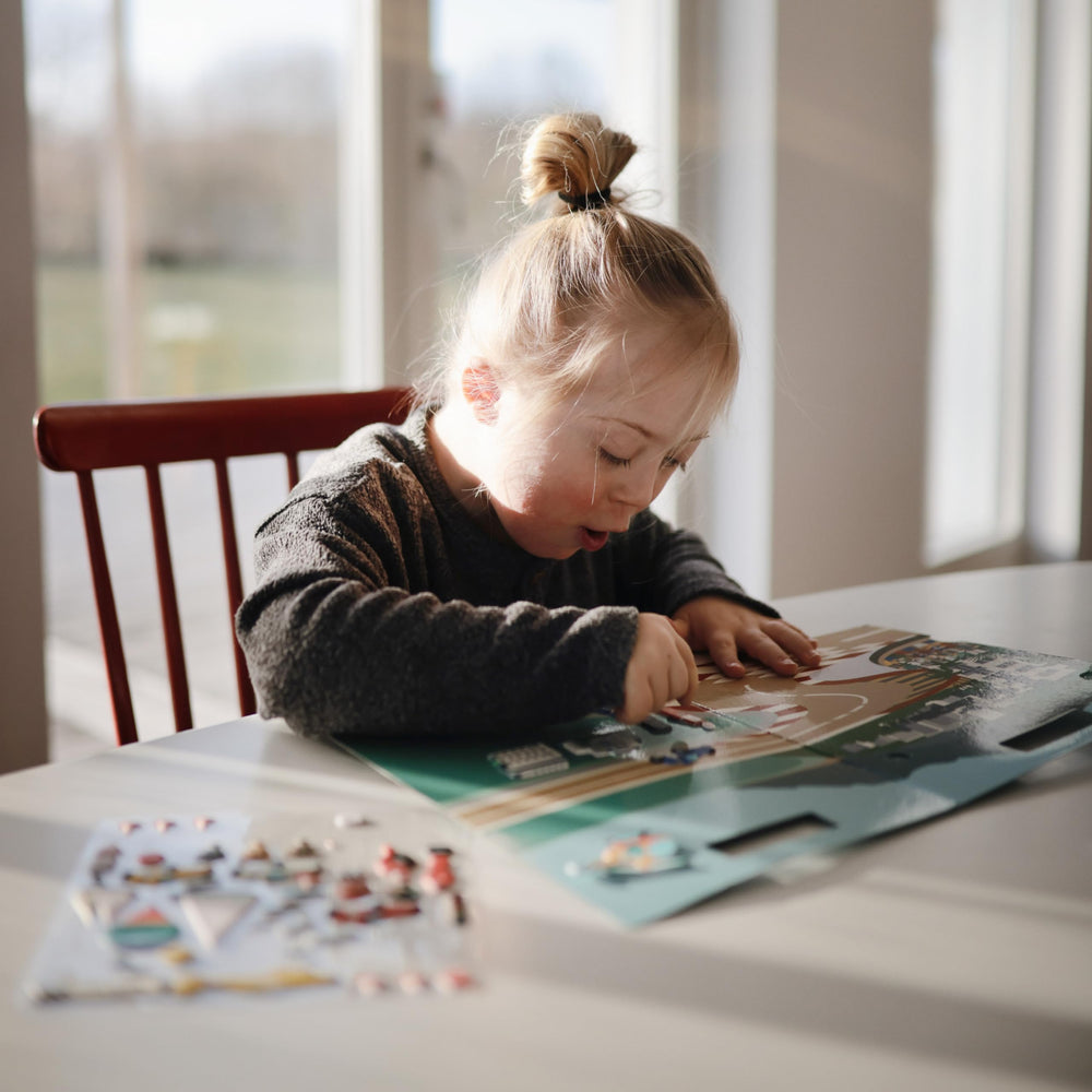 Layer and reuse Mushie sticker book pages for endless creative play