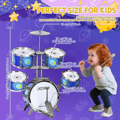 MusicForset kids drum set toddler stool provides stable non-slip seating for safe play