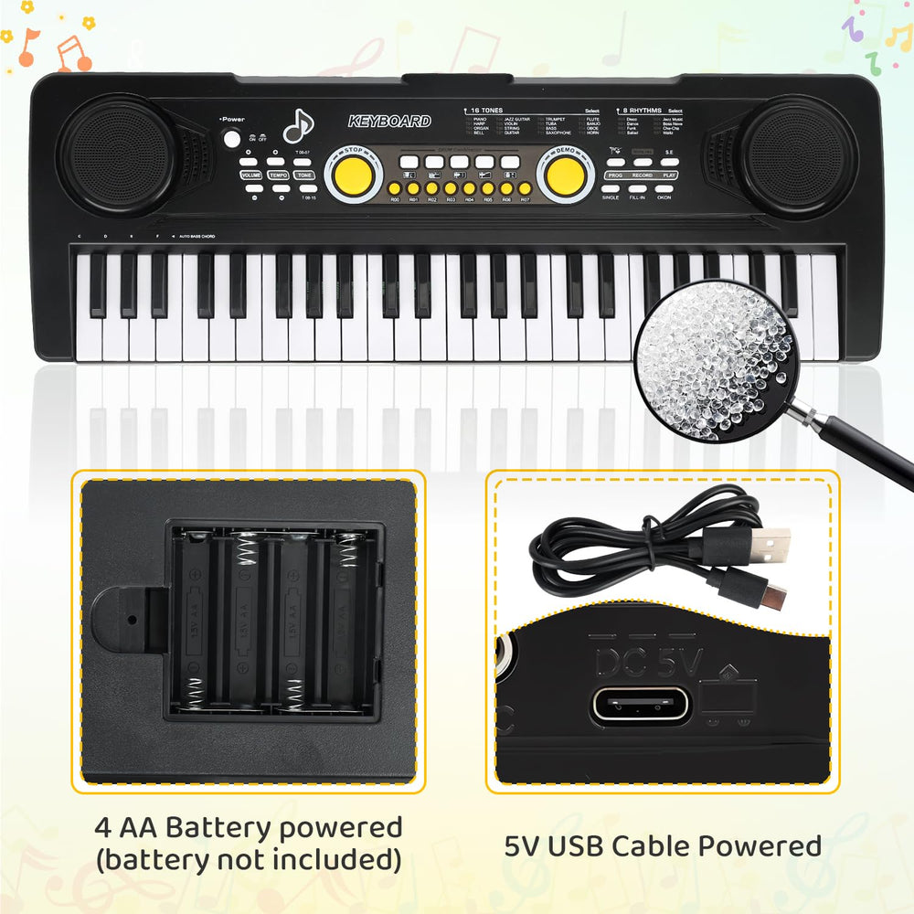 MusicForset USB and battery power options keep playtime flexible anywhere