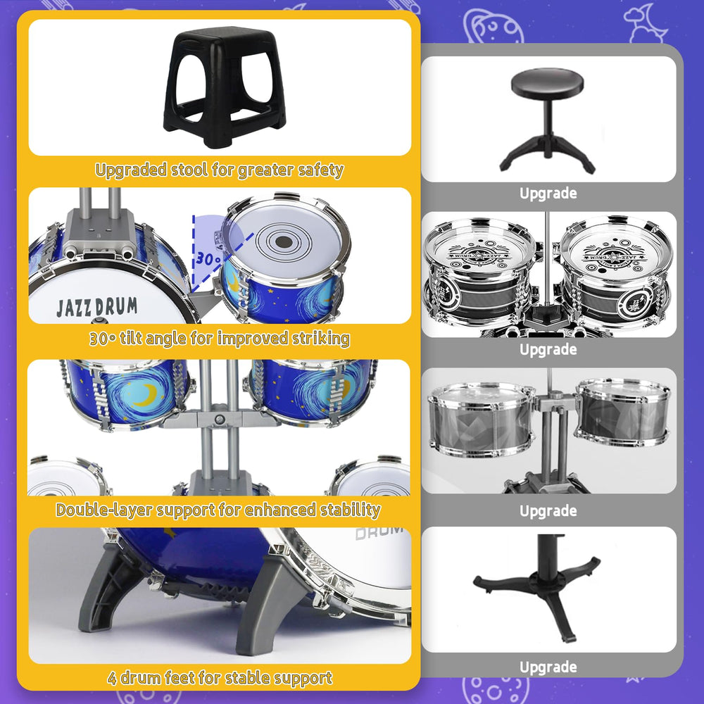 MusicForset toddler drum EVA surface offers soft durable playing surface for energetic sessions