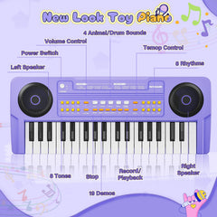 MusicForset 37-keys children keyboard is compact for toddlers and easy to store.