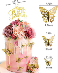 Mvwarj gold butterfly wall stickers add dimension to party decor