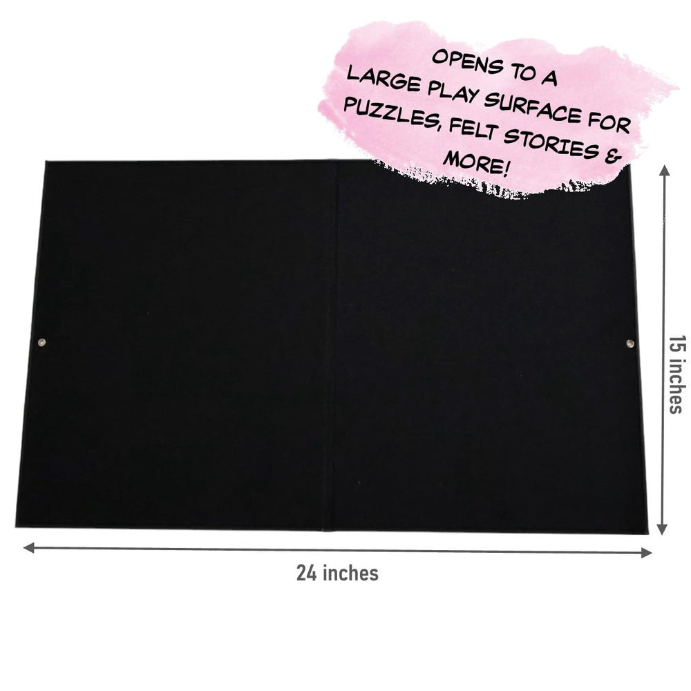 My Felt Story felt board enables mess-free exploration without glue