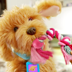 My Fuzzy Friends Moji lets kids trigger Sit, Shake, High Five.