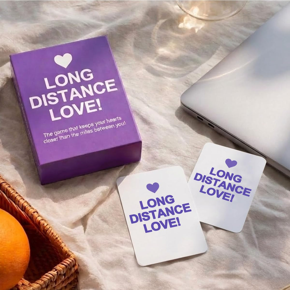 MY HERO CARDS Long Distance Love box insert detail—clear readability for quick weekly check-ins