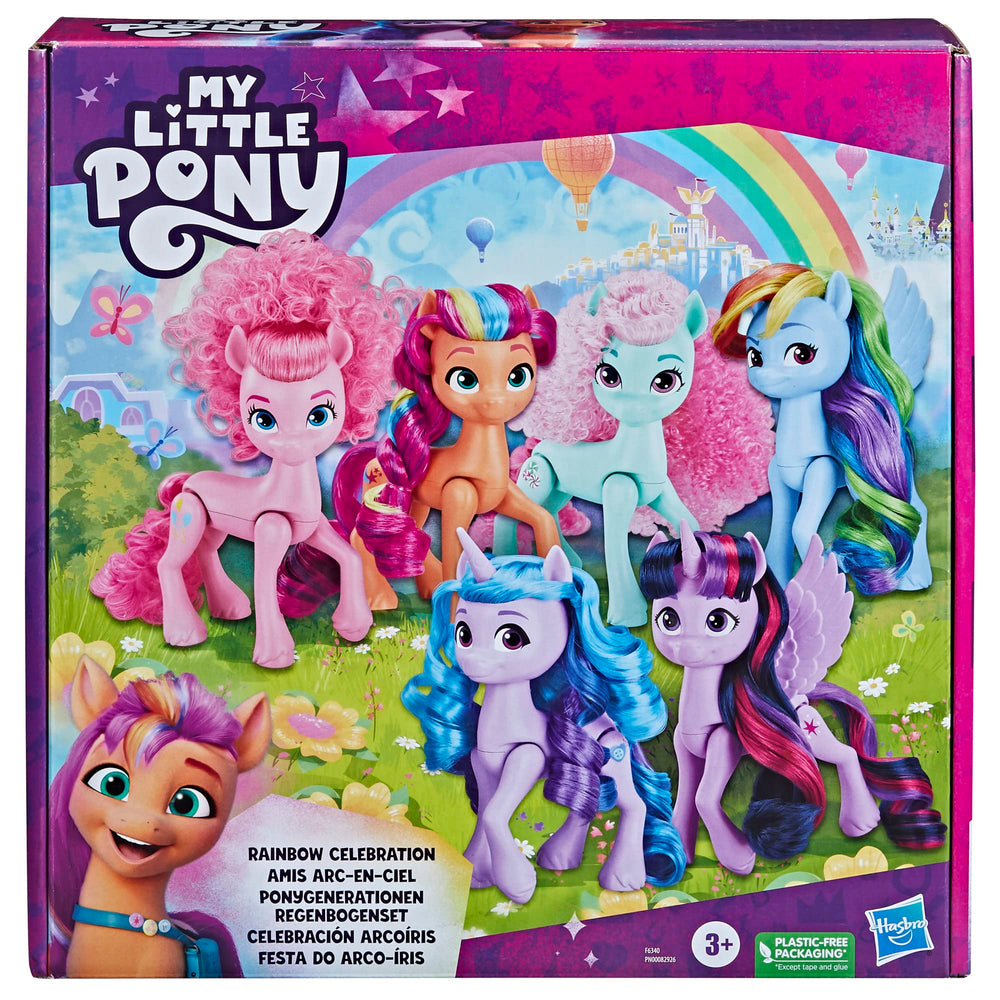 My Little Pony Rainbow Celebration Izzy Moonbow poseable figure sparks creative storytelling.