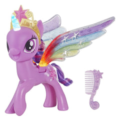 My Little Pony Twilight Sparkle with rainbow wings ready for imaginative flight play.