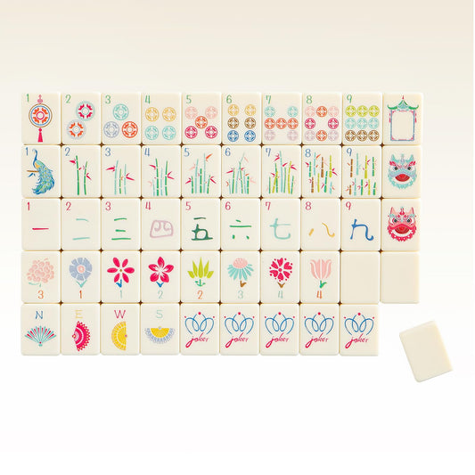 My Mahjong Trove engraved 160-tile set for durable, readable play
