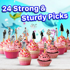 My Smart Choice Colorful Space Cupcake Toppers suit kids' birthdays and parties.