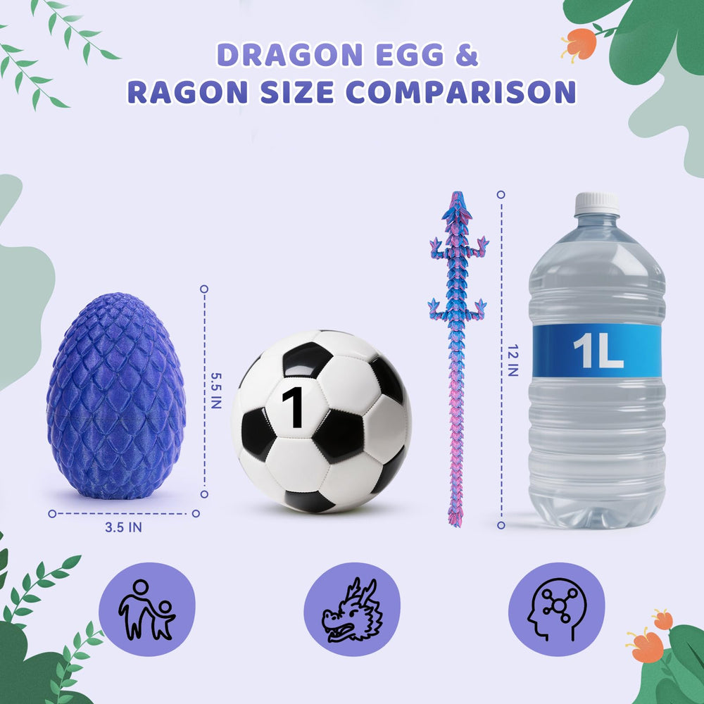Mydethun dragon egg articulated dragon with detailed shell