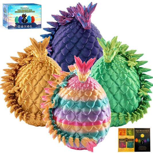 Mydethun dragons emerge from mystery eggs for imaginative, screen-free play.