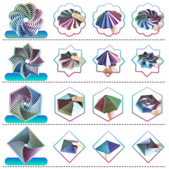 Mydhall fractal fidget square close-up shows dual-color pattern ideal for tactile focus.