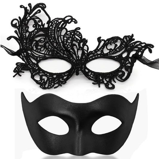 MYMENU masquerade mask lace-detail for elegant evening looks