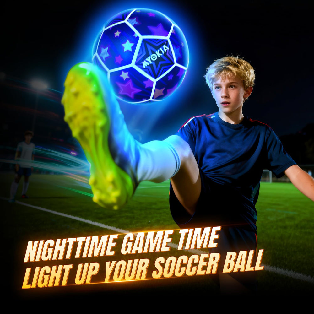 MYOKIA size-5 ball is lightweight and easy to grip.