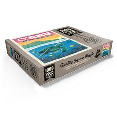 MyPuzzle Hawaii O'ahu 1000-piece set — durable blue cardboard for long-lasting play