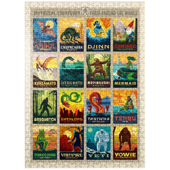 MyPuzzle mythical creatures vintage poster puzzle with vibrant colors for immersive solving.