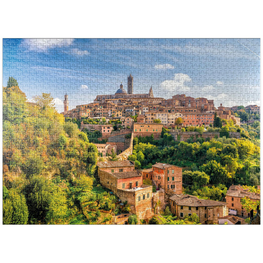 MyPuzzle Siena panorama full view offers a vibrant cityscape for a captivating puzzle session.