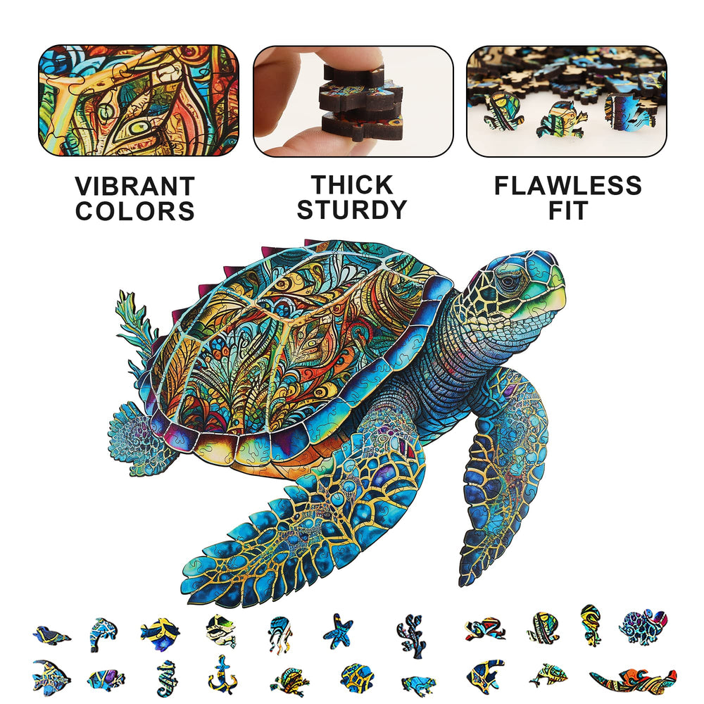 Mys Aurora sea turtle completed layout, ready for display or family gaming