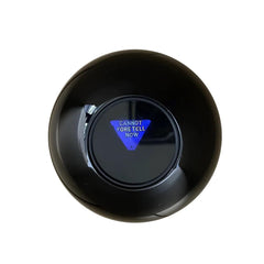 MystiCabin Mystic 8 Ball retro-design close-up evokes nostalgic game-night vibes.