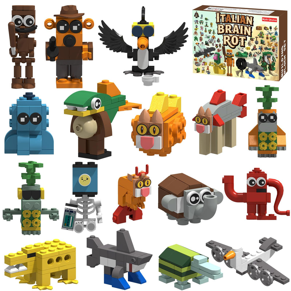 Myth Qholve brain rot figures collection for playful display and storytelling