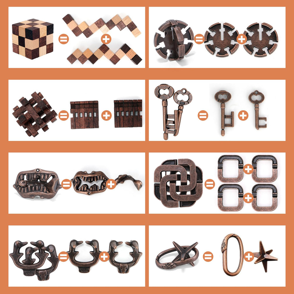 Mytothfy 3D brain teaser designs for adults and teens with varying difficulty
