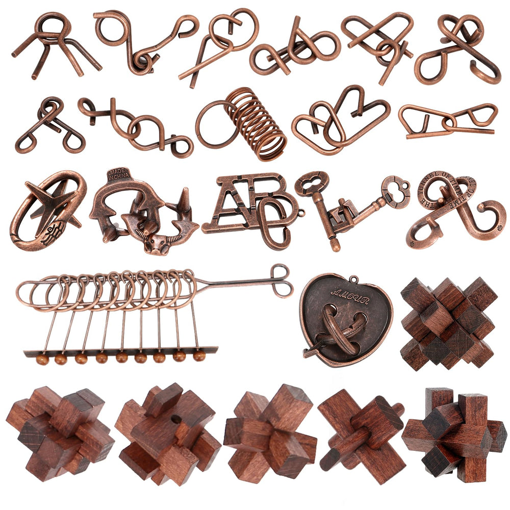 Mytothfy wooden interlocking brain teaser for focused problem solving