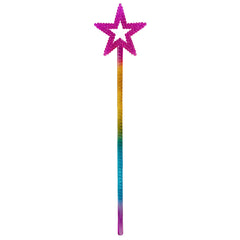 MYUBWTF Ridescence wand with top star beads sparkling during pretend play