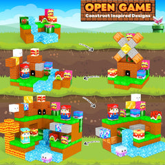MyWodGame pipe game magnetic blocks demonstrate 3D reasoning and hands-on building.