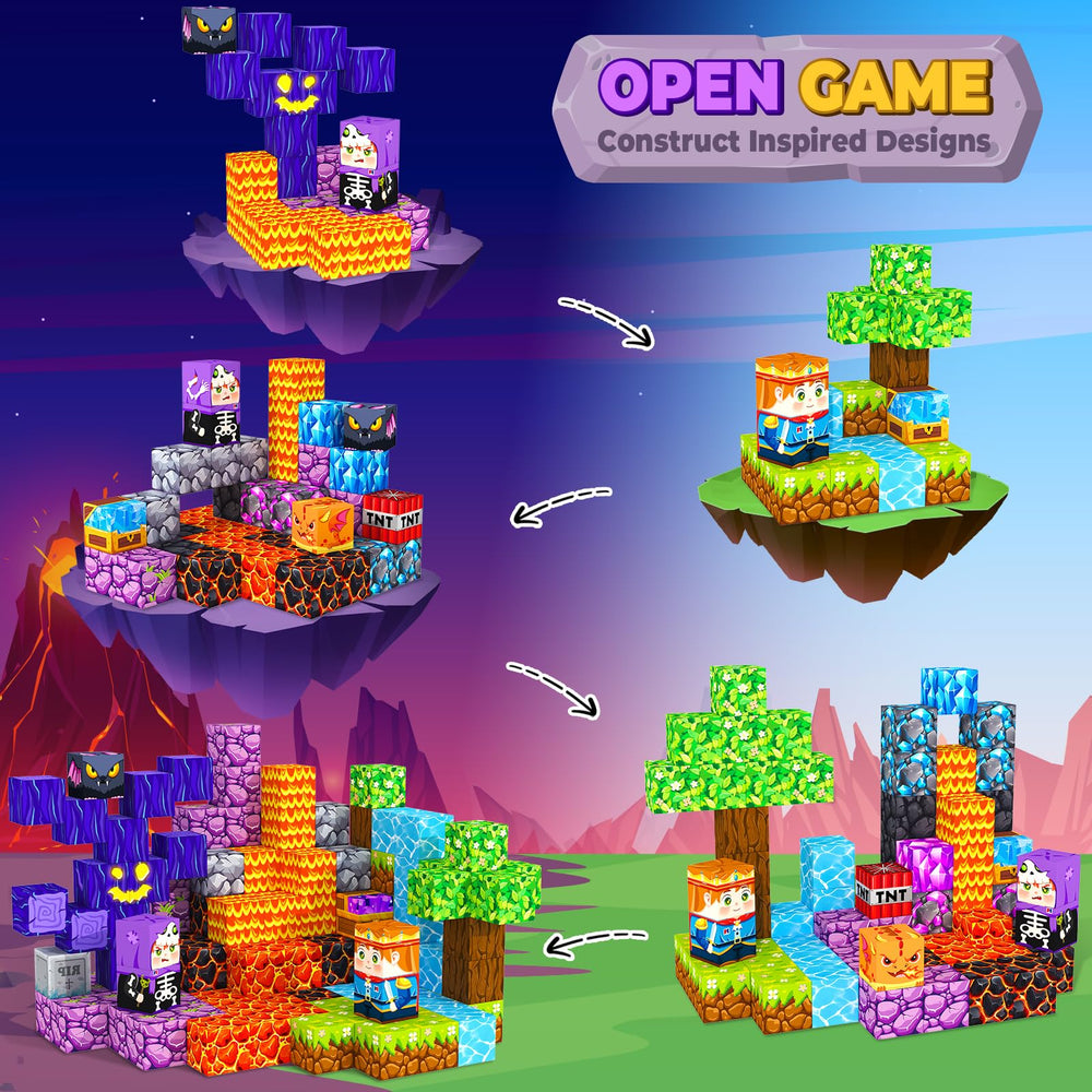 MyWodGame magnetic blocks volcano theme collection inspires bold, creative constructions.