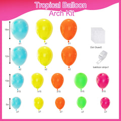 MYXTDAY rainbow balloon arch ideal for beach-themed parties