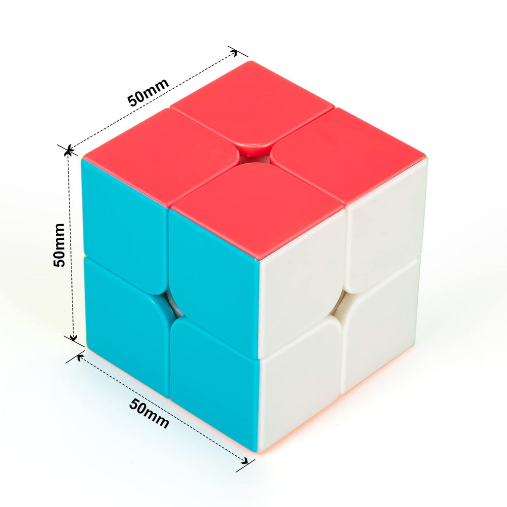 nabreeli 2x2 speed cube side view with stickerless design
