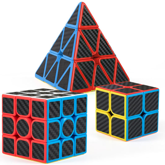 nabreeli carbon fiber speed cube 2x2 with grip friendly sticker for smooth turns