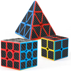 nabreeli carbon fiber speed cube 2x2 with grip friendly sticker for smooth turns