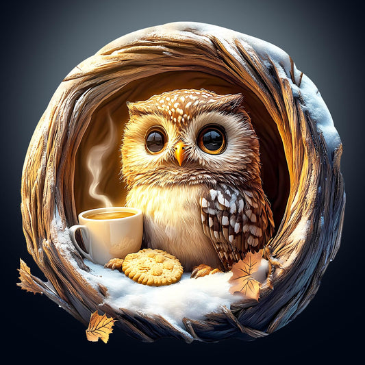 NABYSHOP cave owl puzzle 200 pieces with natural wood texture for focused puzzling