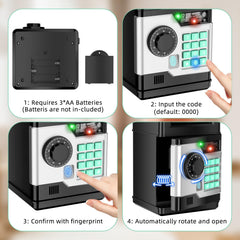 NAFEIV Piggy Bank automatic money scroll simplifies saving for kids.