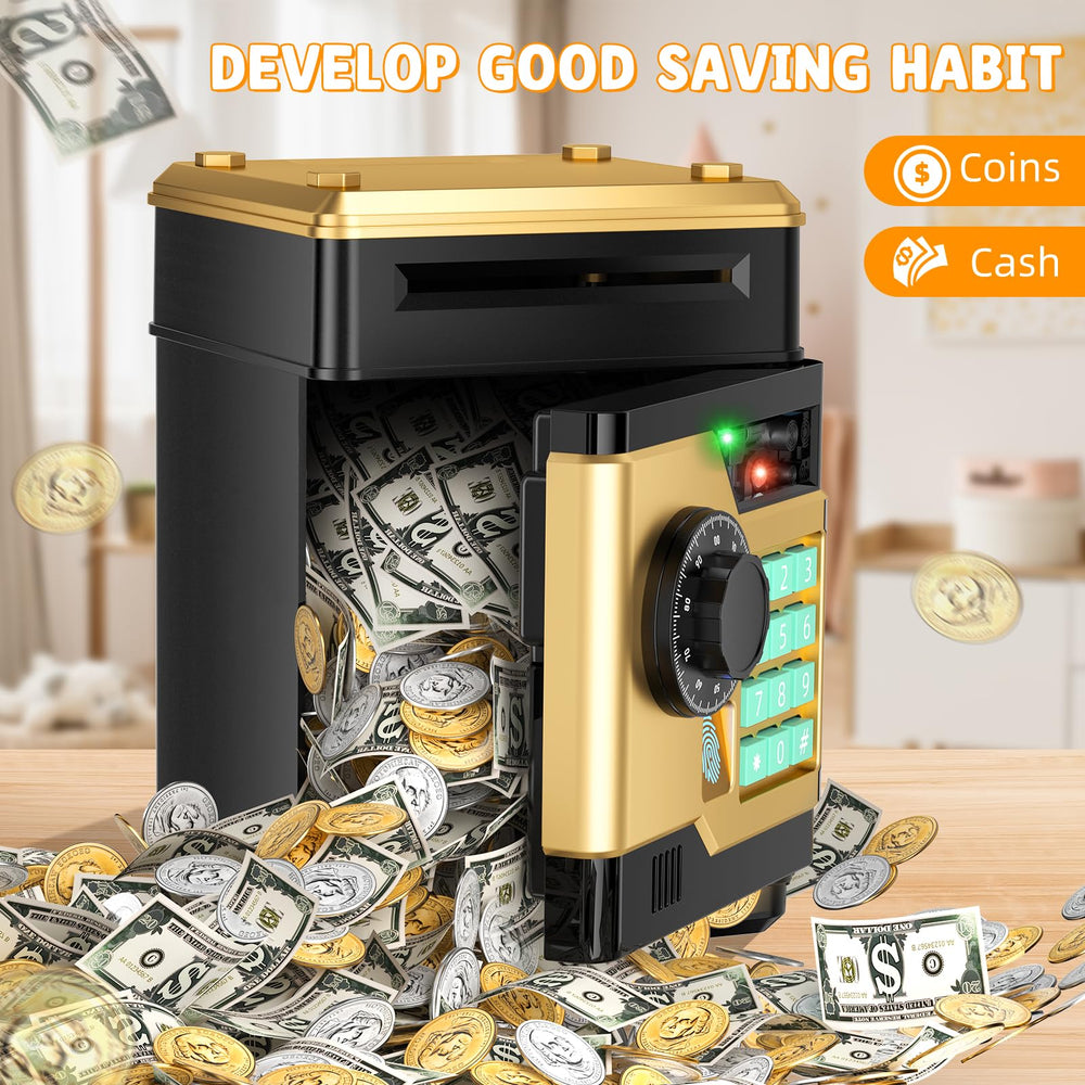 NAFEIV piggy bank with music function in action creating a playful saving vibe.