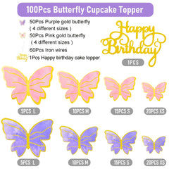 Naiircool butterfly toppers are non-toxic and simple to attach to desserts