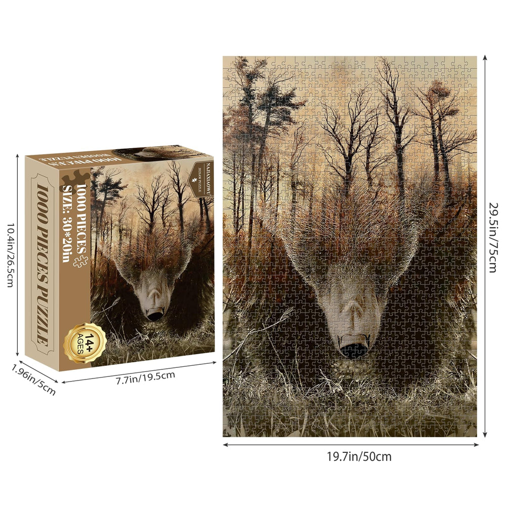 Najiaxiaowu WOZUIBAN bear motif puzzle: build focus and patience