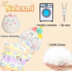 Nalexmi Happy Kids Sleeping Bag pillow set, plush support for restful naps.