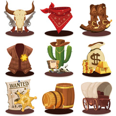 Namalu horse-pattern western centerpiece for tables, ideal for barn party decor.