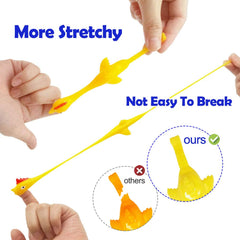 Outdoor yard game featuring Namii W rubber chicken slingshot