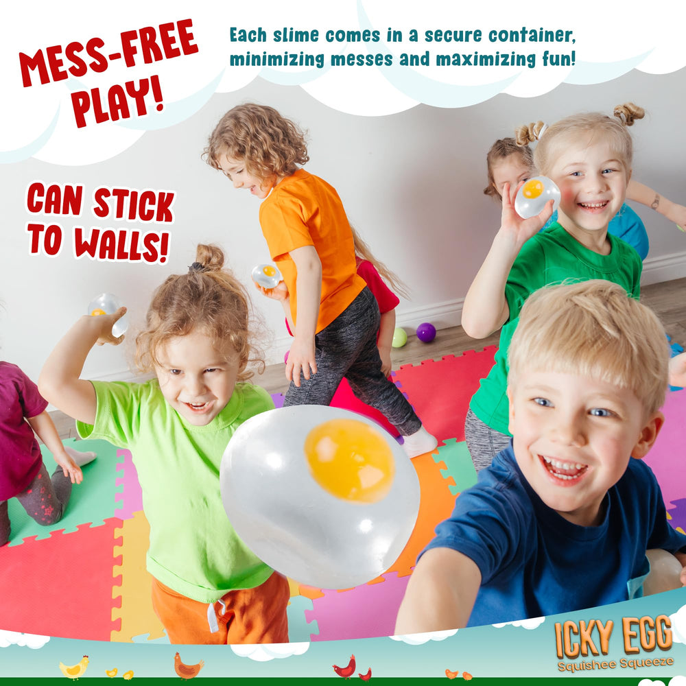 Namre Squishy Splat Eggs in a festive basket for Easter smiles
