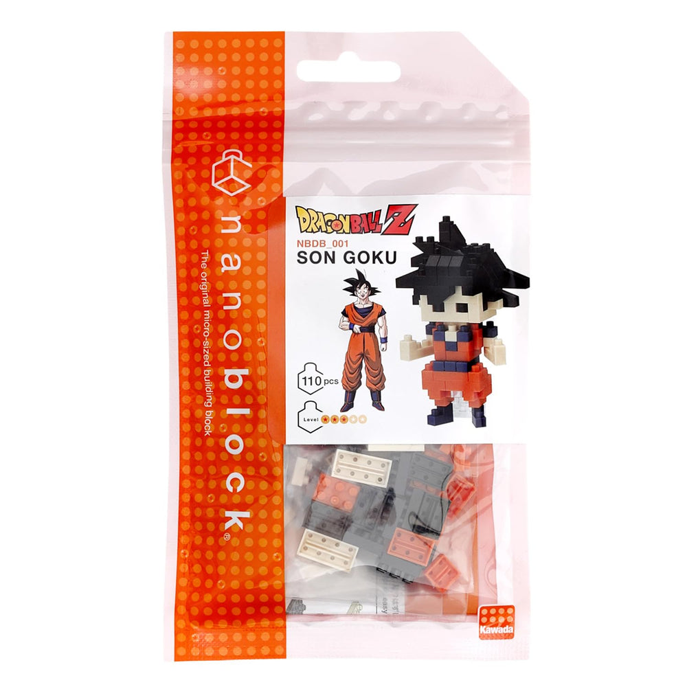 Nanoblock Dragon Ball Z Son Goku official packaging assures authentic release.