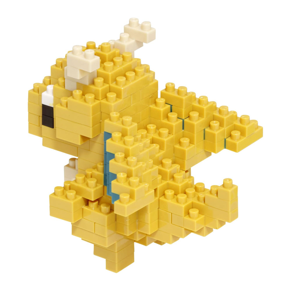 nanoblock Dragonite palm-size display is perfect for desks and shelves.