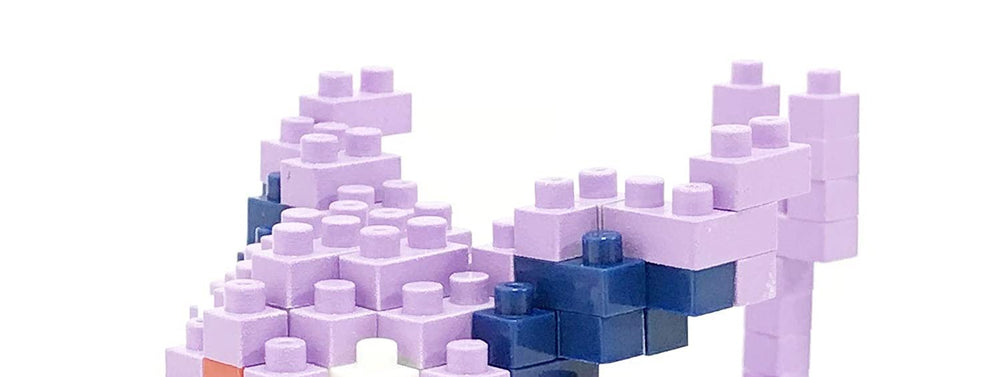 Nanoblock Espeon bricks detail highlighting tiny 4mm pieces