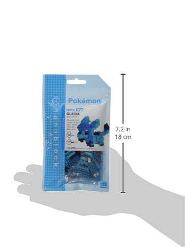 Nanoblock Glaceon display-ready model showcases vibrant ice-type charm.
