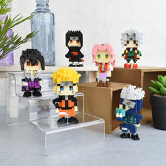 Display-ready Nanoblock Kakashi Hatake model on shelf.
