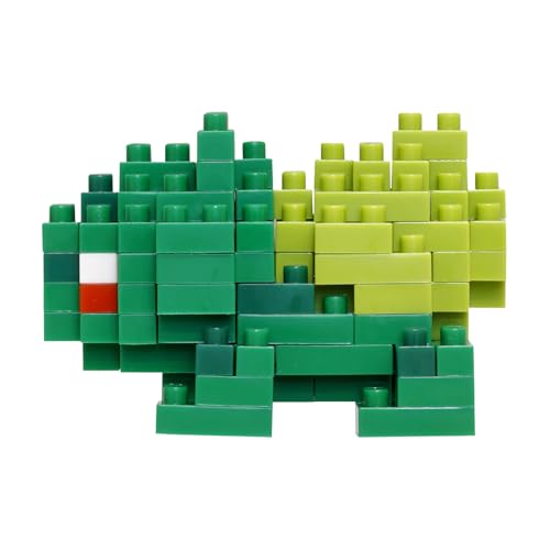 Nanoblock Bulbasaur display piece highlighting tiny brick precision for fans and collectors.