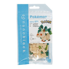 Nanoblock Leafeon with detailed instructions for precise assembly.
