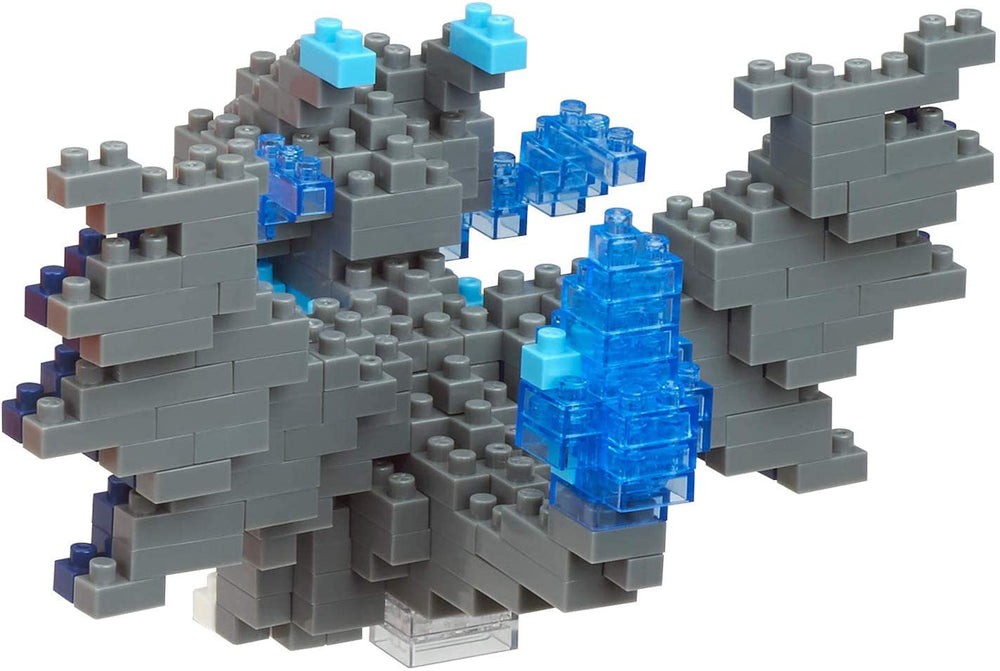 Nanoblock Mega Charizard X close-up detail highlights precise bricks for collectible realism